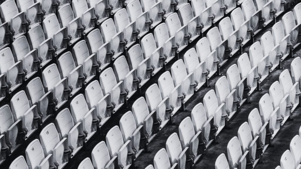 merch ordering at a busy concert